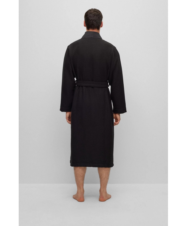BOSS Waffle kimono i sort til herre