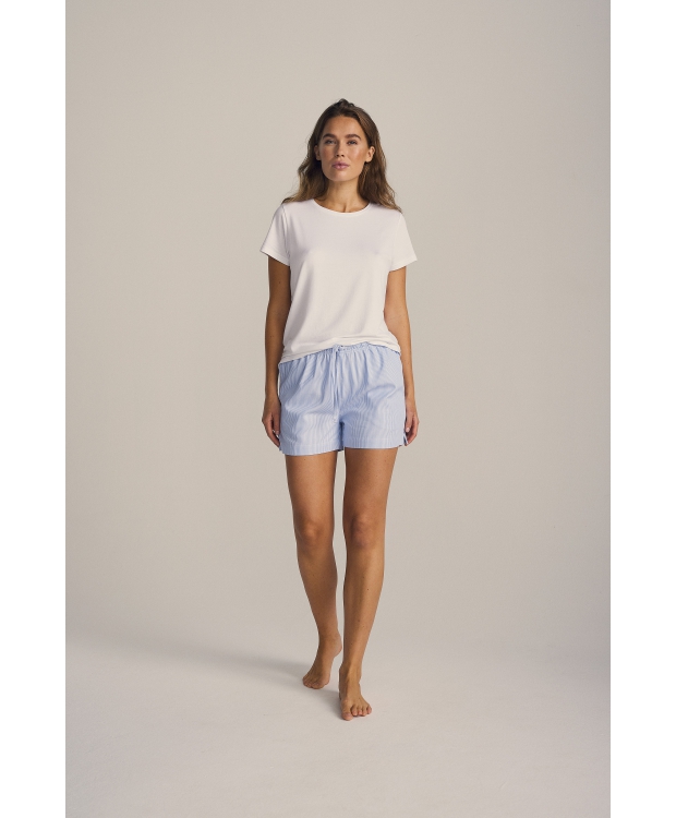 JBS of Denmark Women bambus pyjamasshorts i blåstribet mønster til kvinder. billede 4