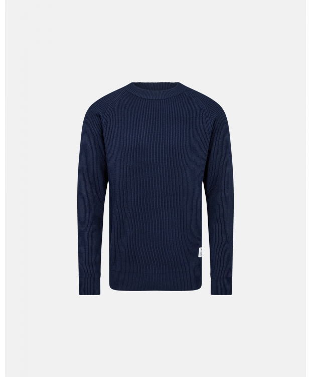 Resteröds strikket pullover i navy til herre