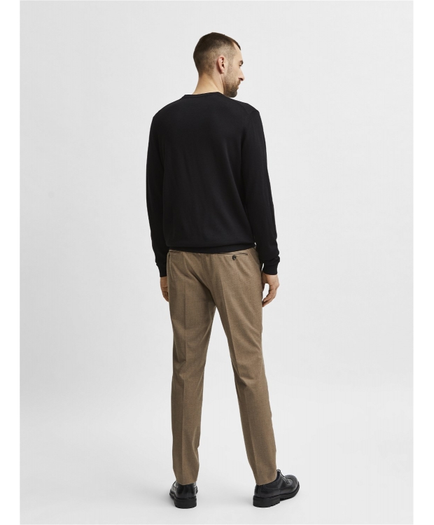Selected sweatshirt i merinould i sort til herre billede 3