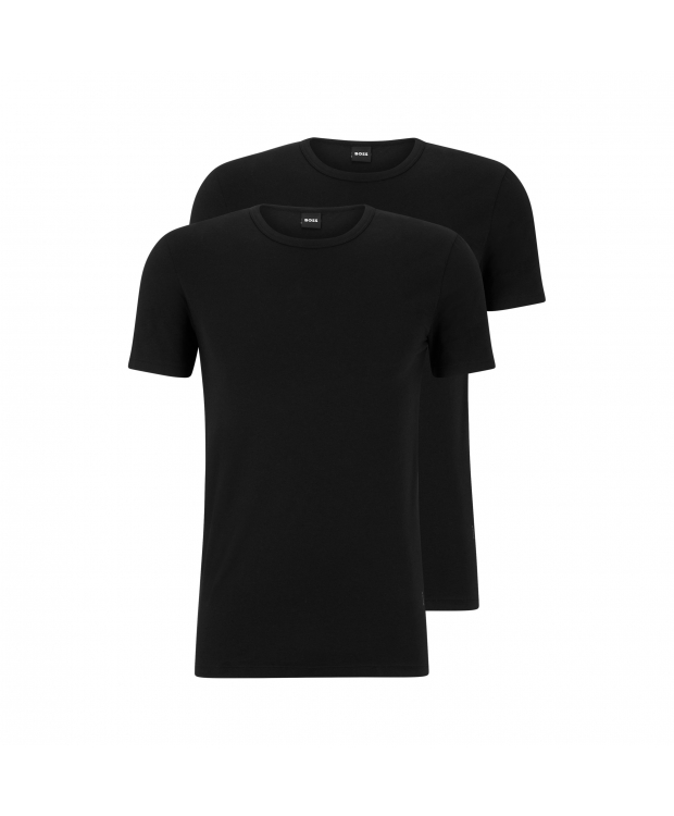 BOSS 2pak T-shirts med rund hals i sort til herre
