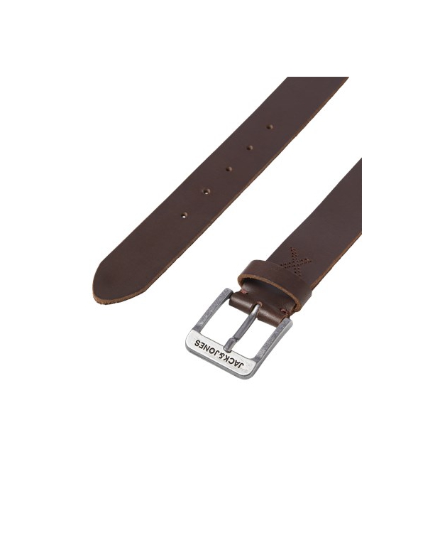 Jack & Jones jacrock læderbælte i brown stone til herre billede 3