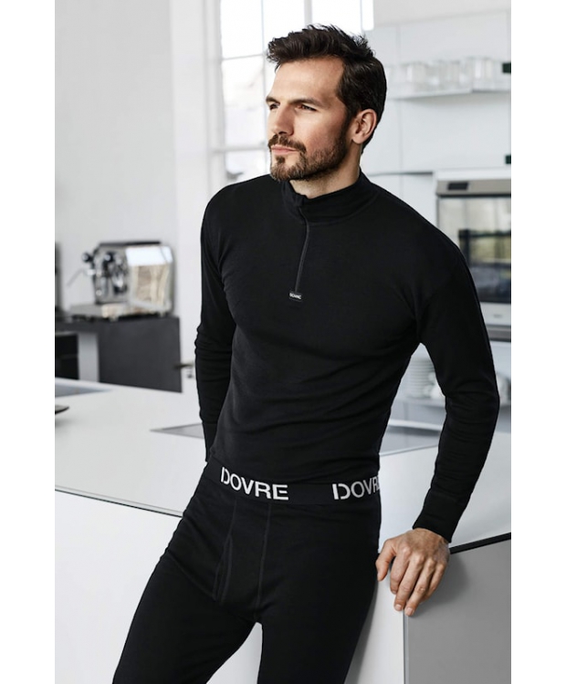 Dovre uld long Johns lange underbukser i sort til herre billede 4