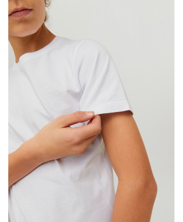 Jack & Jones Junior O-neck t-shirt i hvid til drenge billede 6