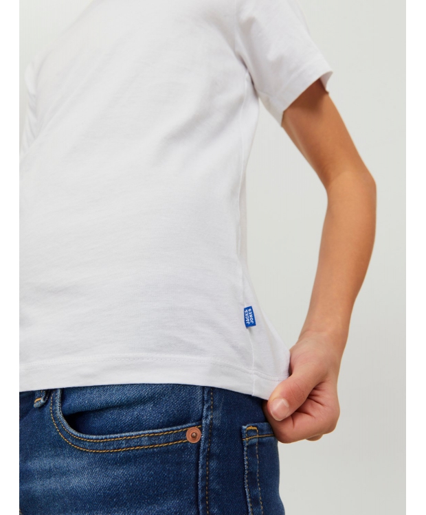 Jack & Jones Junior O-neck t-shirt i hvid til drenge billede 7