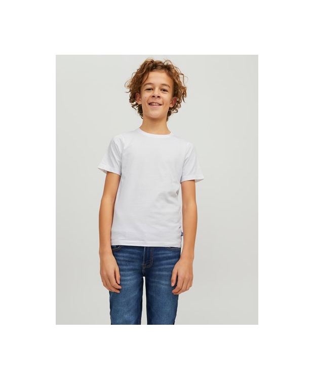 Jack & Jones Junior O-neck t-shirt i hvid til drenge billede 3