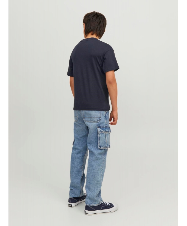 Jack & Jones Junior T-shirt i navy til drenge billede 3