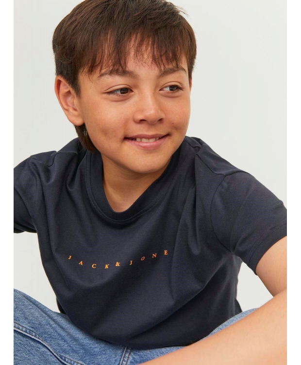 Jack & Jones Junior T-shirt i navy til drenge billede 4