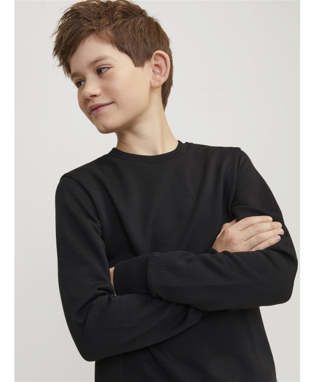 Jack & Jones Junior crew sweatshirt i sort til drenge billede 5