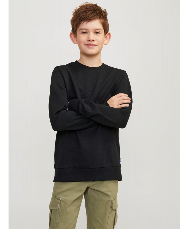 Jack & Jones Junior crew sweatshirt i sort til drenge billede 4