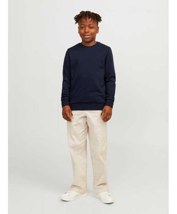Jack & Jones Junior crew sweatshirt i navy til drenge billede 3
