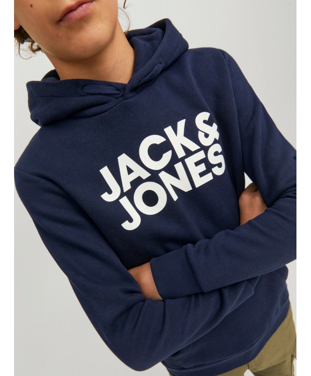 Jack & Jones Junior 2-pak hoodies i sort og navy til drenge billede 6