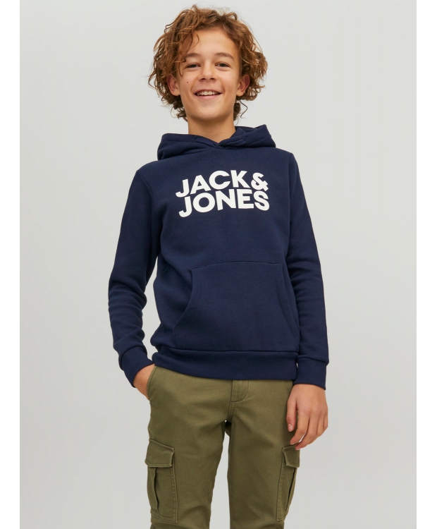 Jack & Jones Junior 2-pak hoodies i sort og navy til drenge billede 5