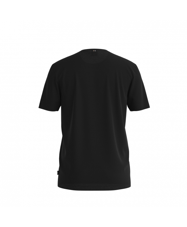 BOSS kortærmet merceriseret t-shirt i sort til herre| Slim fit|