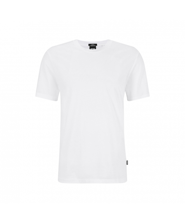 BOSS kortærmet merceriseret t-shirt  i hvid til herre| Slim fit|