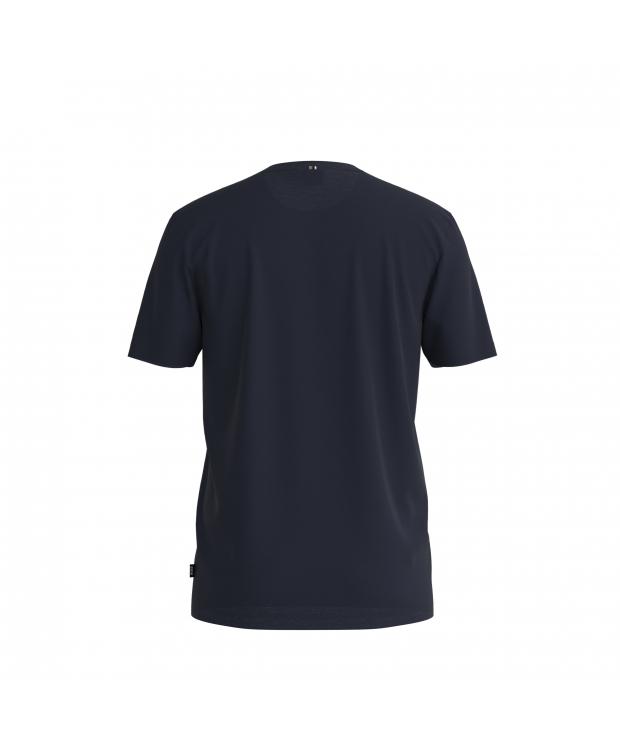 BOSS kortærmet merceriseret t-shirt i mørkeblå til herre| Slim fit|
