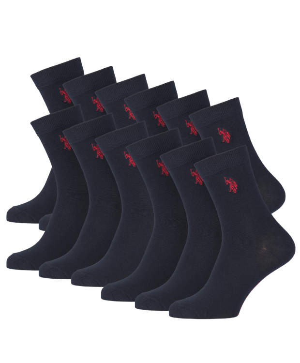 U.S POLO ASSN 12pak bomuldsstrømper i navy til herre