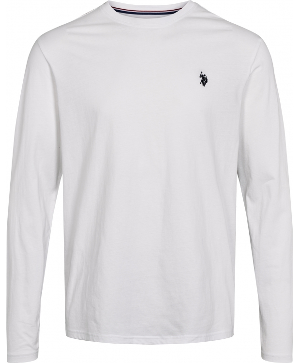 U.S POLO ASSN 6pak langærmet t-shirt i hvid til herre | Regular fit |