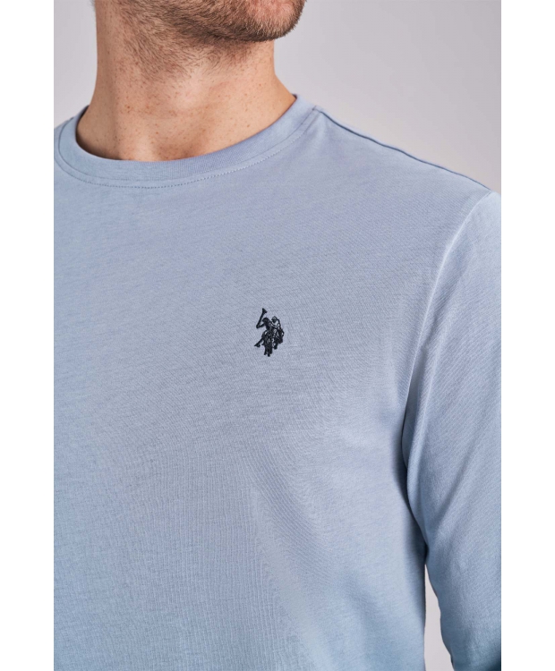 U.S POLO ASSN 6pak langærmet t-shirt i lyseblå til herre | Regular fit | billede 4