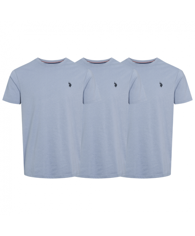 U.S POLO ASSN 3pak T-shirt i lyseblå til herre | Regular fit |