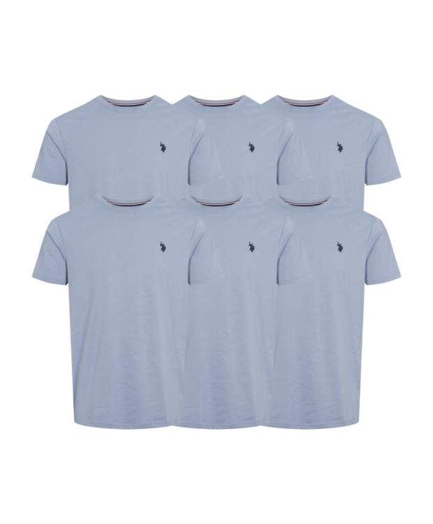 U.S POLO ASSN 6pak T-shirt i lyseblå til herre | Regular fit |