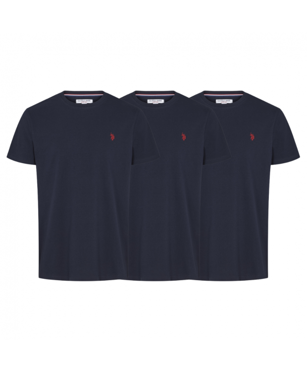 U.S POLO ASSN 3pak T-shirt i navy til herre | Regular fit |