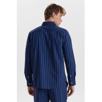 JBS Of Denmark Pyjamas skjorte i navy med stribet mønster, unisex