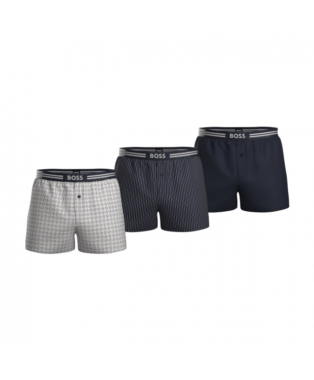 BOSS 3Pak pyjamasshort i multifarvet nuancer til herre