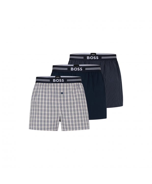 BOSS 3Pak pyjamasshort i multifarvet nuancer til herre