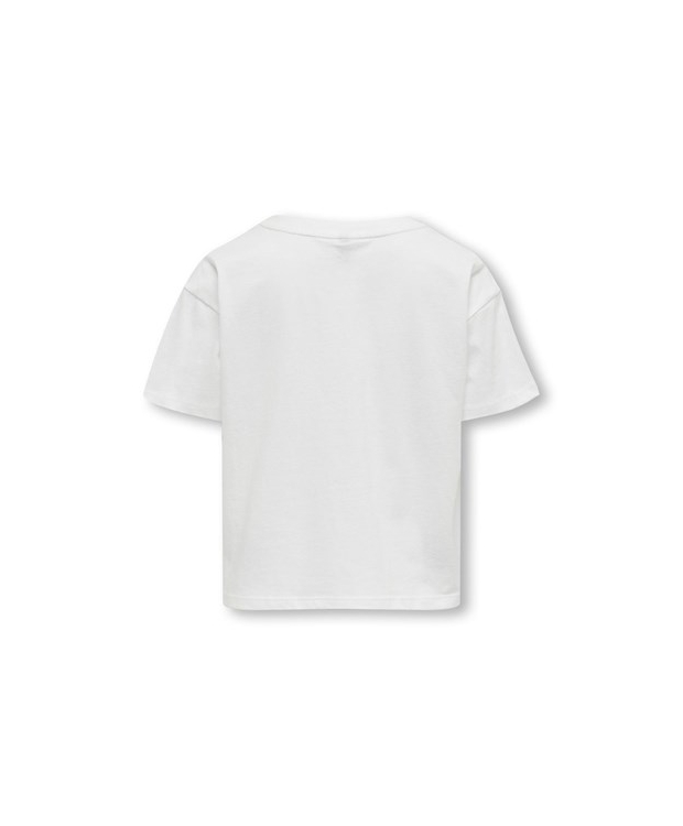 KIDS ONLY KOGMAIKEN Crop T-shirt i hvid til piger billede 3