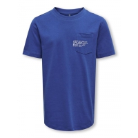 KIDS ONLY KOBMARINUS regular fit t-shirt i marineblå til drenge