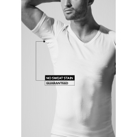 JBS Of Denmark svedabsorberende T-shirt i hvid til herre | V-hals