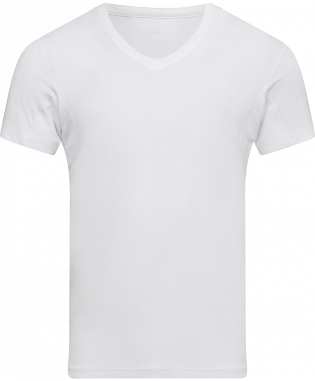 JBS Of Denmark svedabsorberende T-shirt i hvid til herre | V-hals