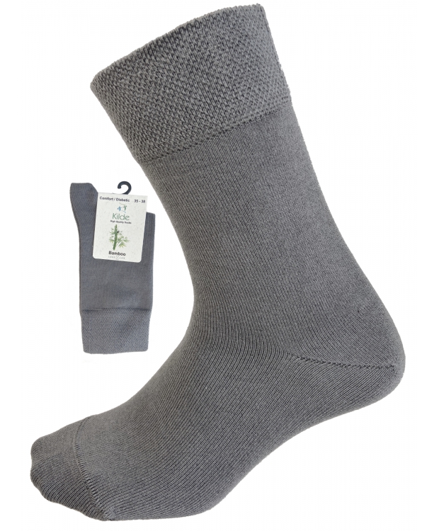 Kilde® Comfort & Diabetes, 3pak bambus ankelstrømper i mørkegrå. Unisex