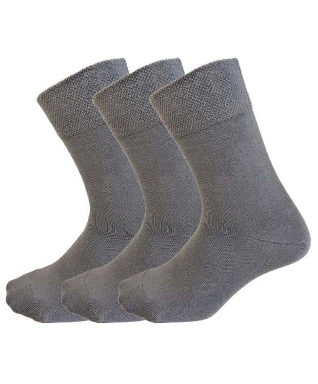 Kilde® Comfort & Diabetes, 3pak bambus ankelstrømper i mørkegrå. Unisex