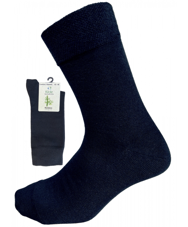 Kilde® Comfort & Diabetes, 6pak bambus ankelstrømper i sort. Unisex