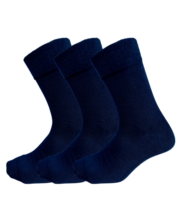 Kilde® Comfort & Diabetes, 3pak bambus ankelstrømper i mørkeblå. Unisex