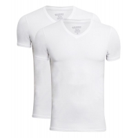 JBS 2-pak bambus t-shirt med V-hals i hvid til herre