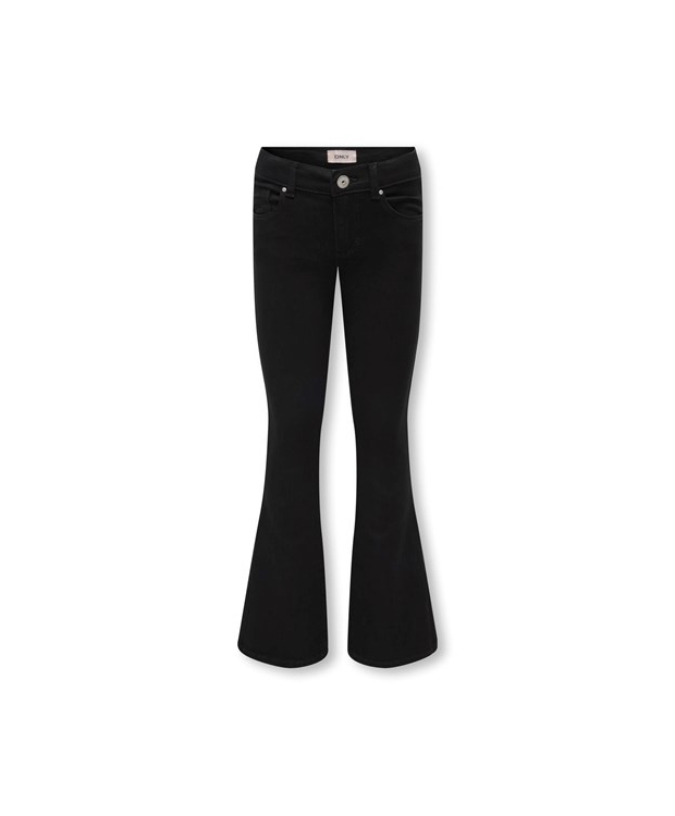 KIDS ONLY KOGROYAL flaired fit denim bukser i sort til piger