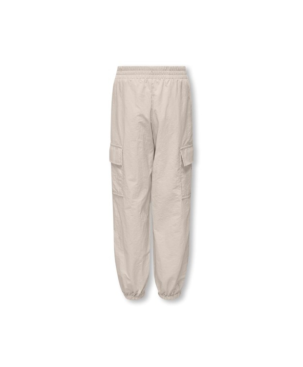 KIDS ONLY KOGECHO loose fit cargo bukser i beige til piger