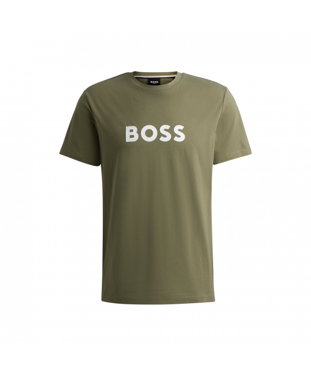 BOSS t-shirt i grøn til herre | Regular fit |