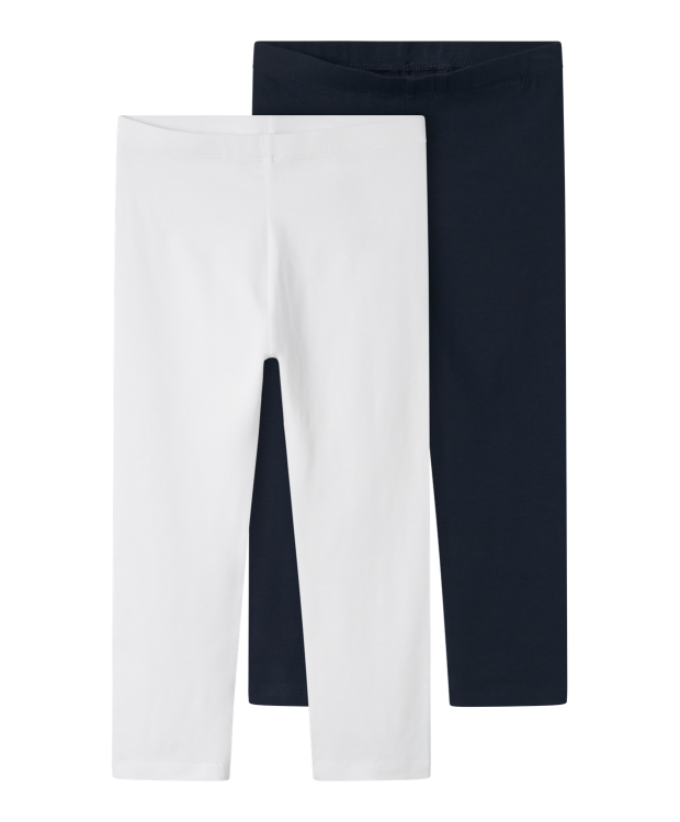 Name it 2pak leggins i hvid og navy til børn