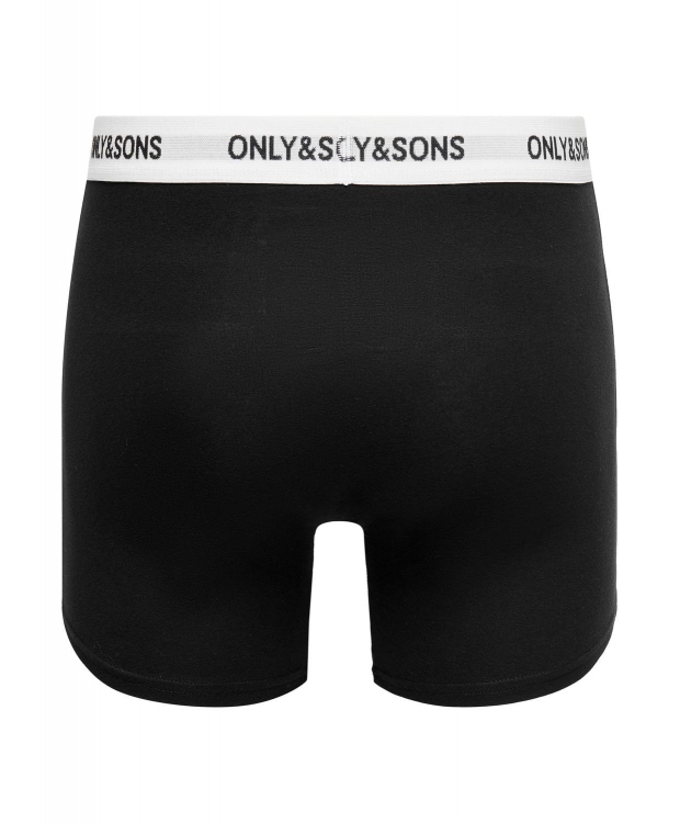 ONLY & SONS 3-pak underbukser i sort hvid til herre billede 4