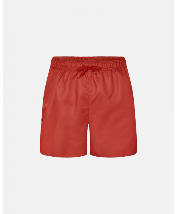 RESTERÖDS "recycled polyester" badeshorts i rød til herre