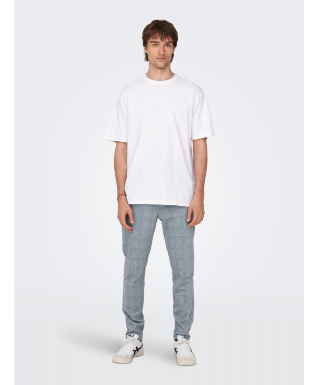 ONLY & SONS t-shirt i hvid til herre | Relaxed fit | billede 4