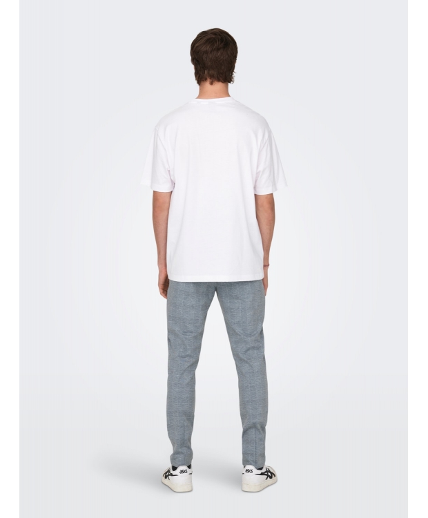 ONLY & SONS t-shirt i hvid til herre | Relaxed fit | billede 5