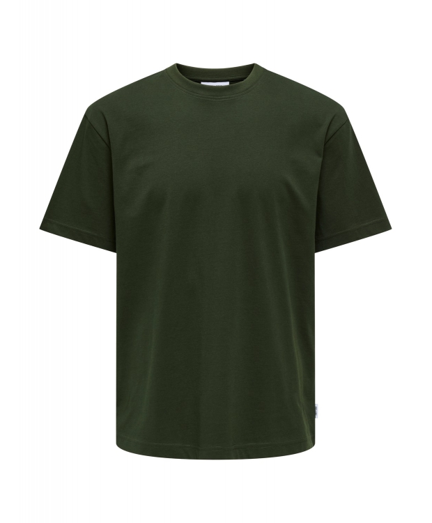 ONLY & SONS t-shirt i grøn til herre | Relaxed fit |