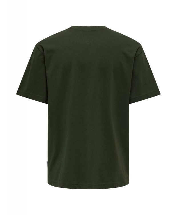 ONLY & SONS t-shirt i grøn til herre | Relaxed fit |