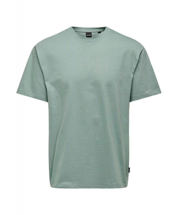ONLY & SONS t-shirt i lysegrøn til herre | Relaxed fit |
