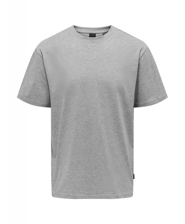 ONLY & SONS t-shirt i grå til herre | Relaxed fit |